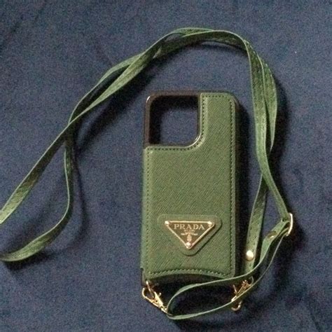 prada phone charm green|Prada cell phone case.